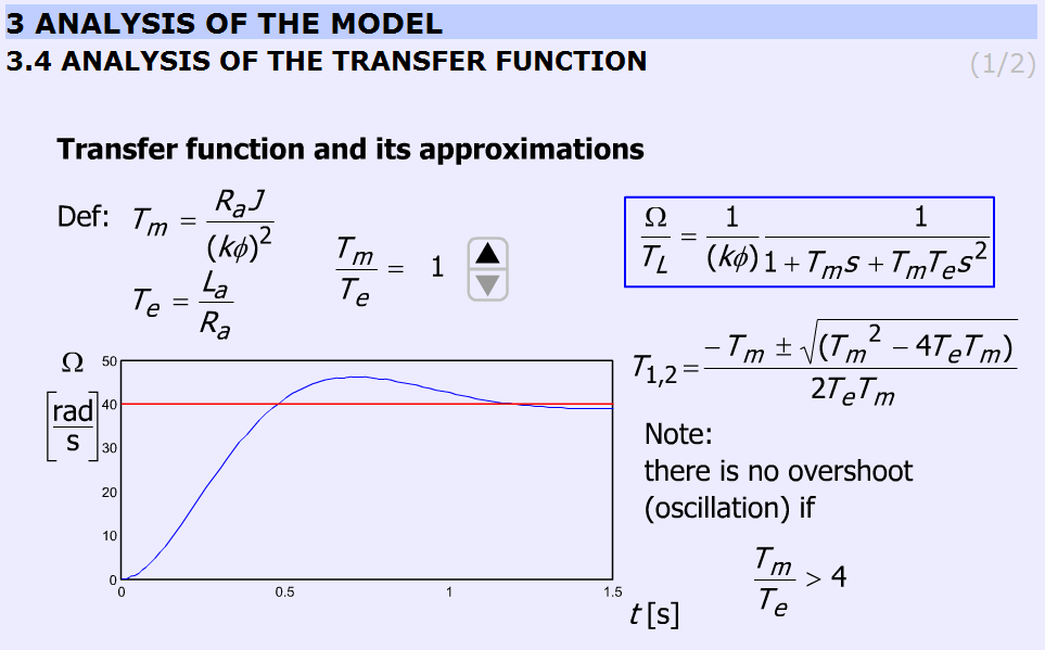 Analysis of the disturbance transfer function (http://dind.mogi.bme.hu/animation/chapter3/3_3.htm)