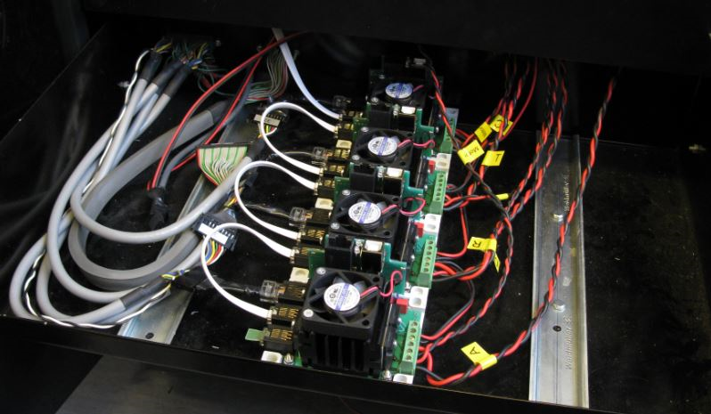 Shows (b) power amplifier of the modular controller