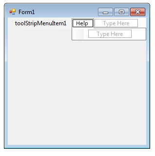 The Help menu