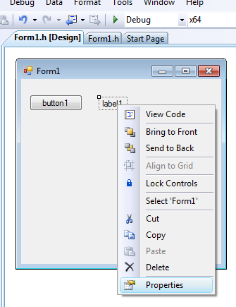 The Control menu