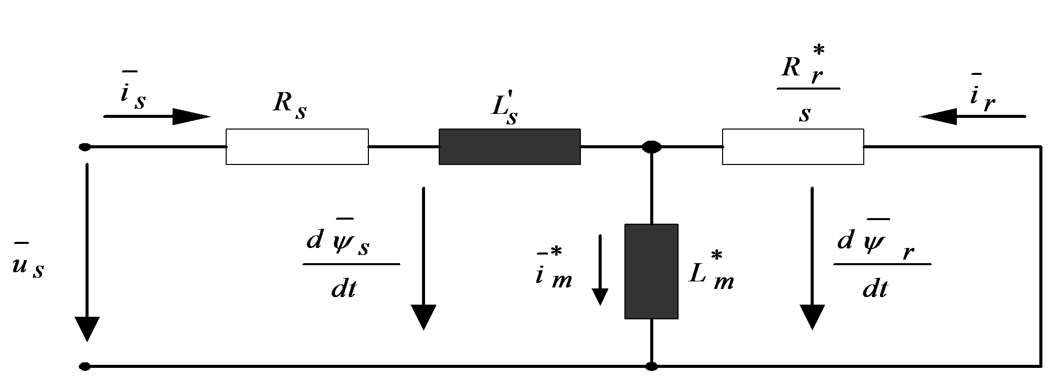 The chosen equivalent circuit