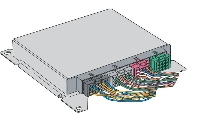 Az elektropneumatikus fékrendszer központi elektronikája.