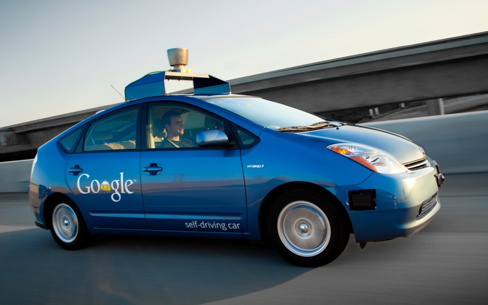 Google’s self-driving test car, a modified hybrid Toyota Prius (Source: http://www.motortrend.com)