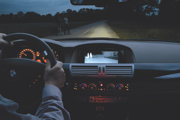 Night vision system display (source: BMW)