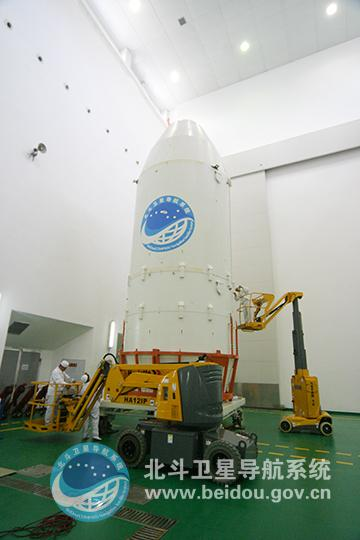 Long March rocket head for launching Compass G4 satellite (Source: http://www.beidou.gov.cn)