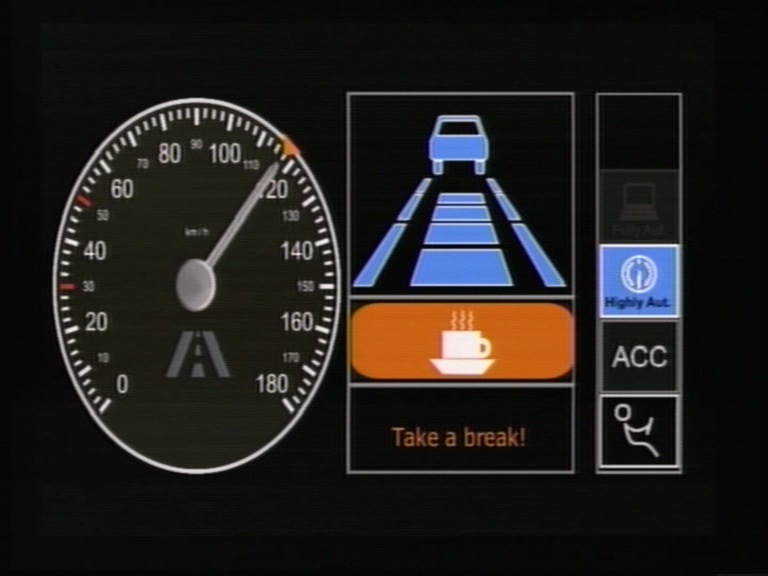 Driver drowsiness warning: Time to take a coffee break! (Source: HAVEit)