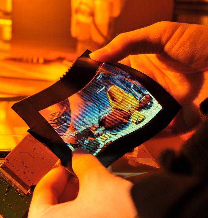 A flexible OLED display prototype (Source: http://www.oled-info.com)