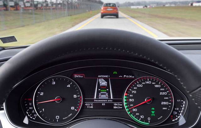 Traffic jam assistant system in action (Source: Audi)