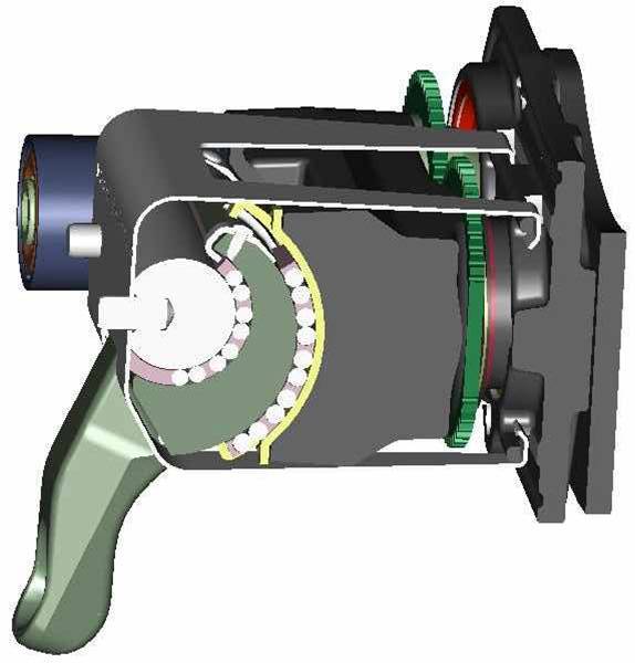 Haldex úszónyerges tárcsafék működtető mechanikája