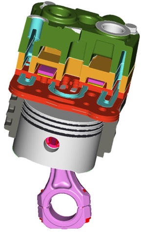 A Knorr-Bremse szuper hűtésű kompresszornál kiegészítő hűtőcsatornákat alakítanak ki a hengerfejben