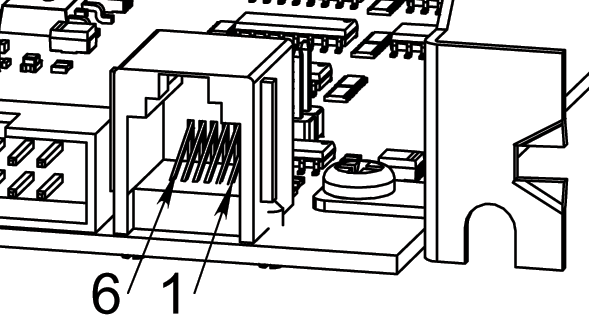 Pin numbering of RS485-bus connector