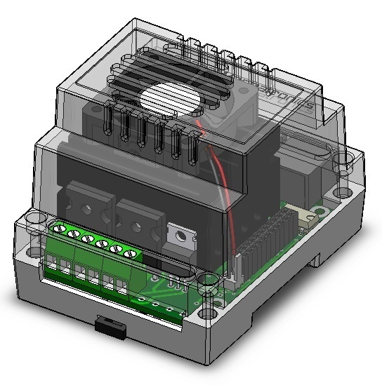 A DC végfok 3D terve