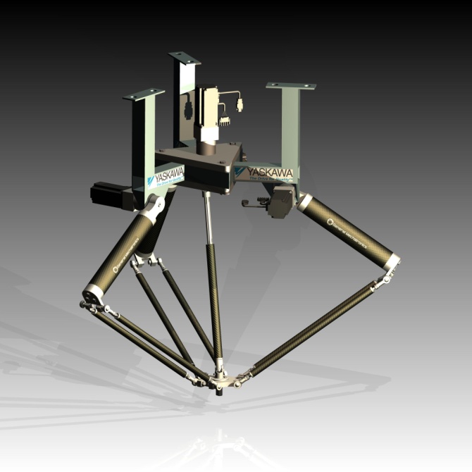 A delta robot renderelt képe