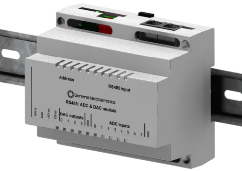 8-csatornás ADC és 4-csatornás DAC modul