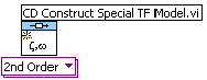 A másodrendű tag modelljének létrehozása (CD Construct Special TF Model.VI) program ikonja